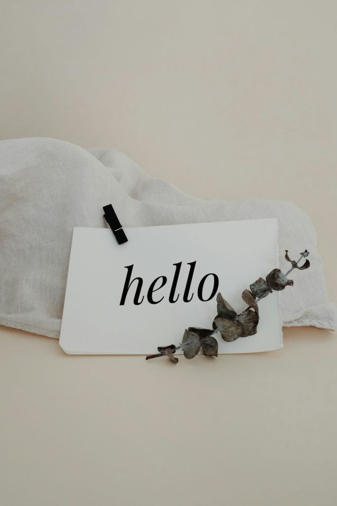Cover image for hello different languages post - a note card with the word hello on it